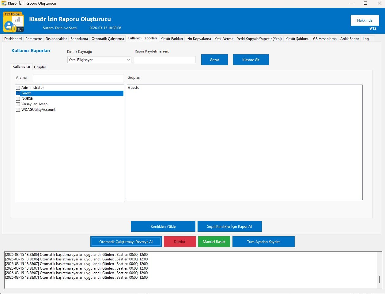 Kullanıcı Raporları 2